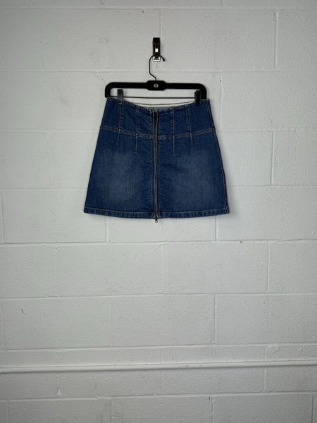 Alice + Olivia Denim Skirt with Full Zip