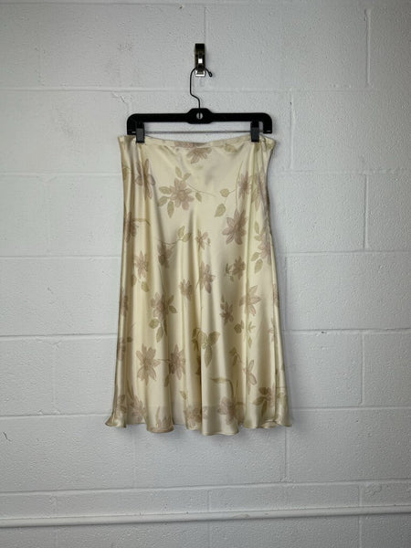 Casual Corner VINTAGE Floral Silk Satin Skirt