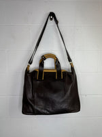 Cole Haan Two Tone Leather Weekender