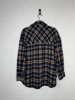 Papaya Plaid Flannel Shacket