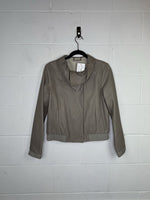 Diane von Furstenberg Shawl Collar Leather Jacket