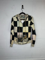 Ipng Check Hoodie with Gold Accents