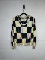 Ipng Check Hoodie with Gold Accents