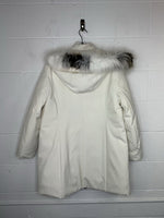 Derek Lam Midi Parka with Faux Fur Trim Hood