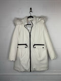 Derek Lam Midi Parka with Faux Fur Trim Hood