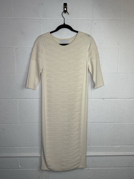 Nellie Partow Knit Jersey Dress with 3D Design