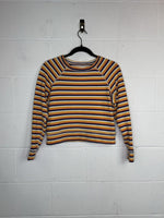 Madewell Striped Cropped Baseball Top