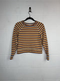 Madewell Striped Cropped Baseball Top