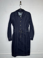 White House Black Market Denim Dress with Laceup Belt