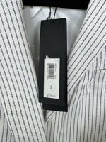 Banana Republic Pinstripe Stretch Linen Blazer