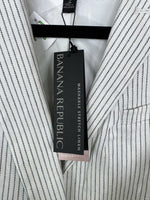 Banana Republic Pinstripe Stretch Linen Blazer